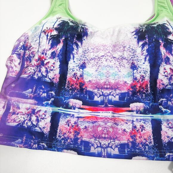 NEW Seafolly Tankini Bikini Top US 10 / AUS 14 Swimwear Desert Springs Palm Tree - Picture 2 of 9